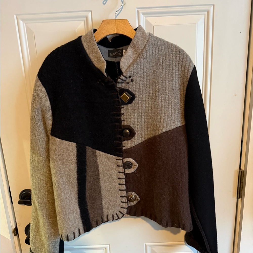 Women's Colorblock Wool Jacket
